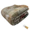 SMTE -  :Cozy 2Ply NonFiber Blanket: Keep Your Winter Warm + KeyringLight Brown
