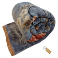 SMTE -  :Cozy 2Ply NonFiber Blanket: Keep Your Winter Warm + KeyringGrey Mix
