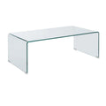 SMTE - Clear Glass Rectangular Coffee Table - 100cm