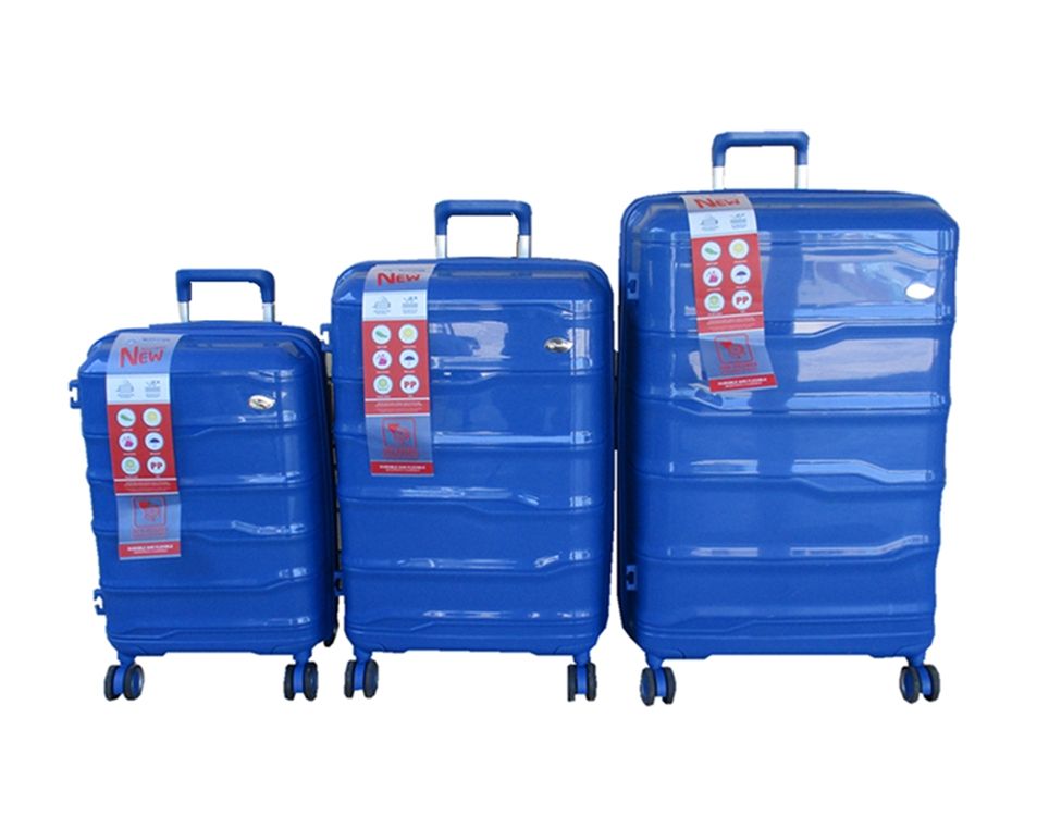 SMTE - Unbreakable Travel Luggage 3 Piece Suitcases SpinnerBlue