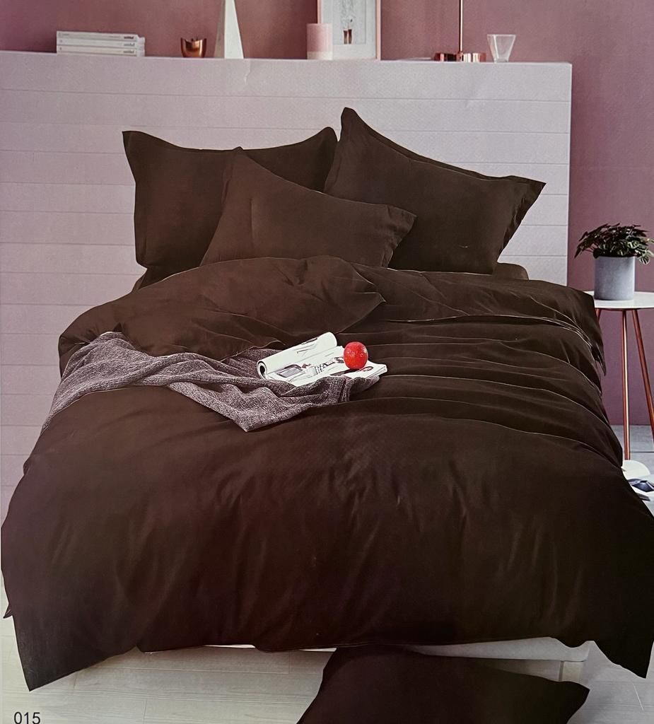 SMTE - 6 Piece Duvet Cover Set - Brown