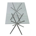 SMTE - Rectangular Glass Dining Table - 6 Seater
