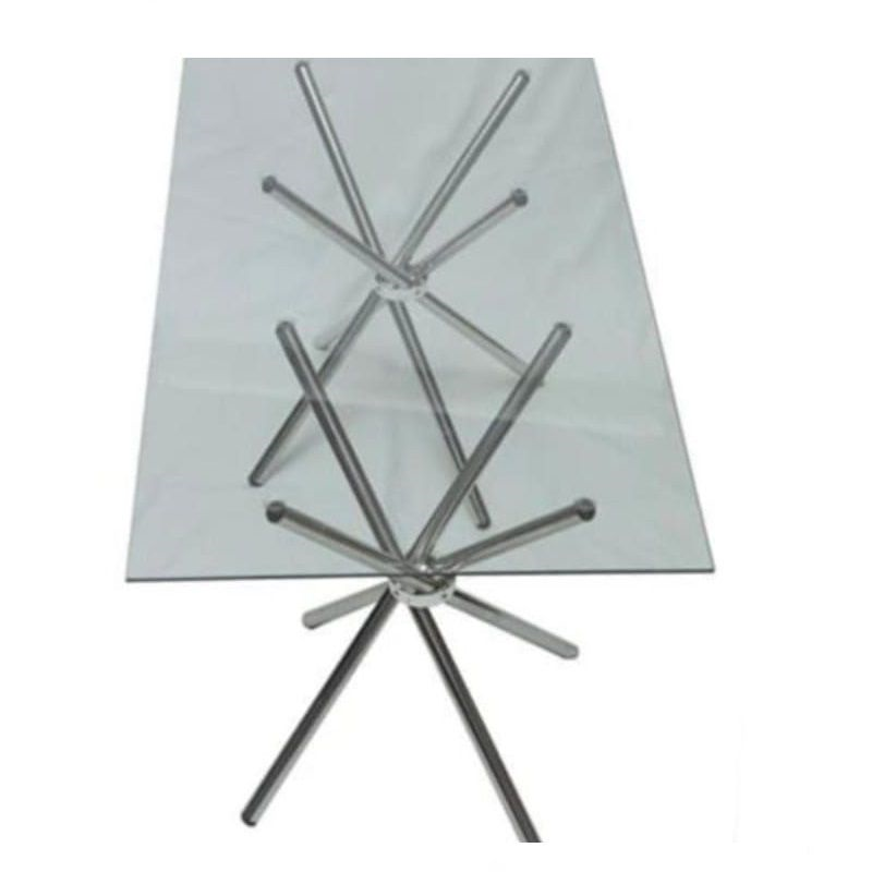 SMTE - Rectangular Glass Dining Table - 6 Seater