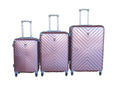 SMTE - Blue Star 3Piece HardShell Luggage SetMetallic Pink, Spinner Wheels