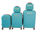 SMTE - 5 Pieces Travel Trolley Luggage Set - Durable, Lightweight, Versatile Suitcases - Green