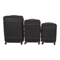 SMTE -  Quad Wheel Quality Travel Ware -3 Piece Luggage Set-NX0 - Black