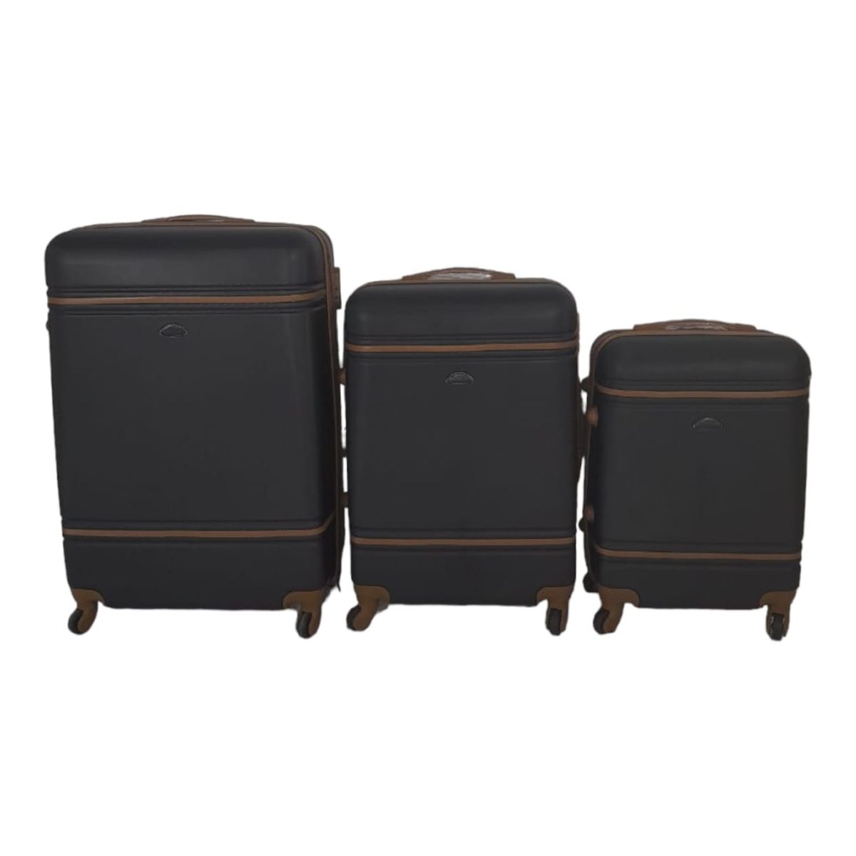 SMTE -  Quad Wheel Quality Travel Ware -3 Piece Luggage Set-NX0 - Black