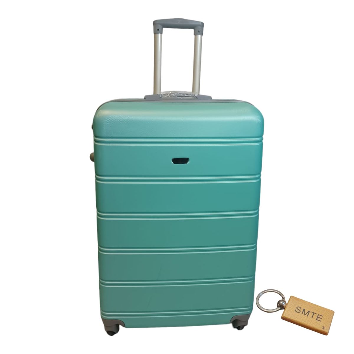 SMTE - DurableElegance: Smart and Stylish Travel ABS Suitcase Medium 65cm with  KeyringGreen