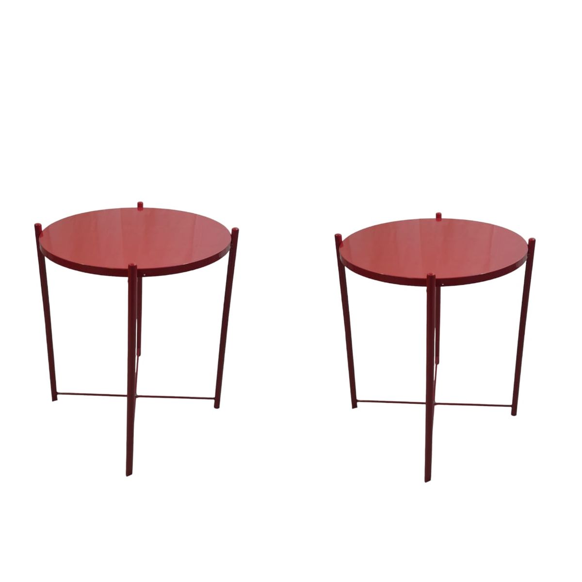 SMTE - Round Occasional Coffee TableSet of 2Red