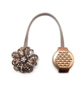 SMTE - High End Design Curtain Holder - Floral Set of Two - brown