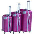 SMTE - Le Emporer3 Piece Luggage SetLight Weight SuitcaseDark Pink