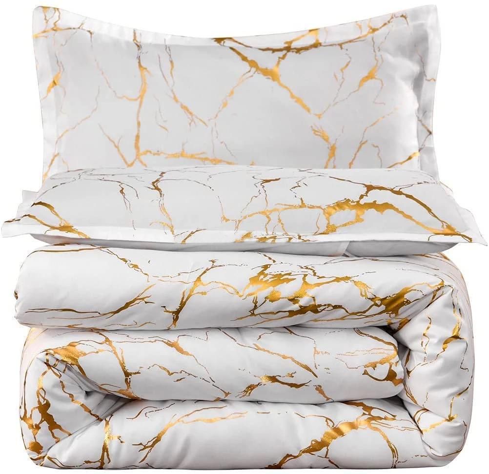 SMTE - Luxuries Velvet Comforter Set - 3-Piece - White