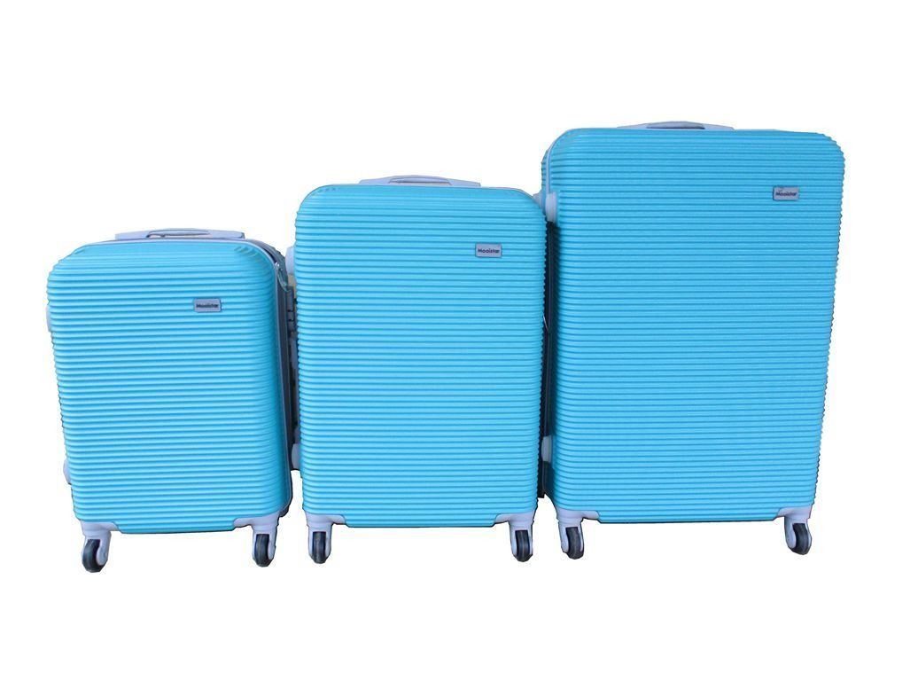 SMTE - 3Piece Blue Hard Shell Luggage SetDurable, Lightweight, Spinner Wheels