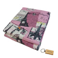 SMTE - Luxurious Microfiber Bed Sheets: 150x189cm+ KeyringEiffle Tower