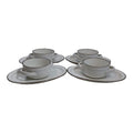 SMTE - 8 Piece Ceramic Bowl and Side Plate Set