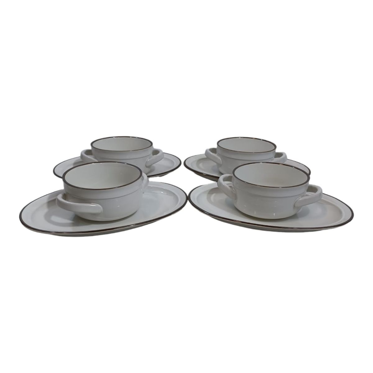 SMTE - 8 Piece Ceramic Bowl and Side Plate Set