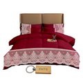 SMTE - Bedspread Set with a  KeyringDL5PC5PieceRed