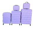 SMTE - 5-Piece Travel Trolley Luggage Set - Durable - Lightweight - Versatile Suitcases - Light-Purple