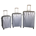 SMTE - Silver ABS Hard Shell Luggage Set, 3 PieceSmall, Medium, Large Suitcases
