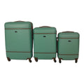 SMTE -  Quad Wheel Quality Travel Ware -3 Piece Luggage Set-NX0 - Green
