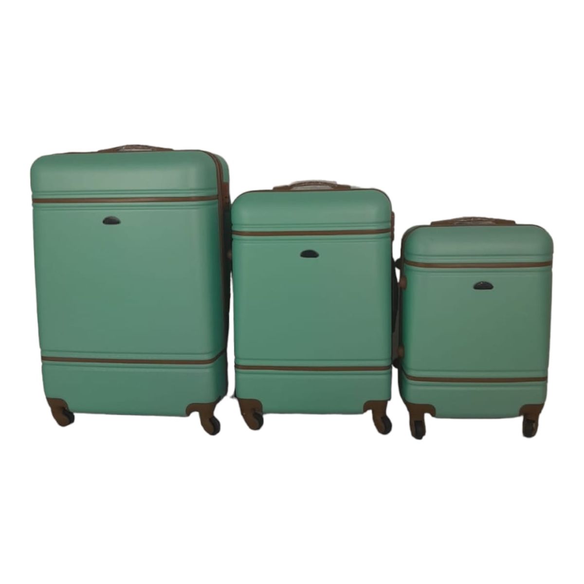 SMTE -  Quad Wheel Quality Travel Ware -3 Piece Luggage Set-NX0 - Green