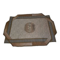 SMTE -  Quality Large 3D Printed European Style Rug - White & Gold - F1 - B05