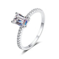 SMTE - Emerald Cut Moissanite Engagement RingSize 67N
