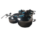 SMTE - 14Piece Aluminium Stock Pot SetBlack