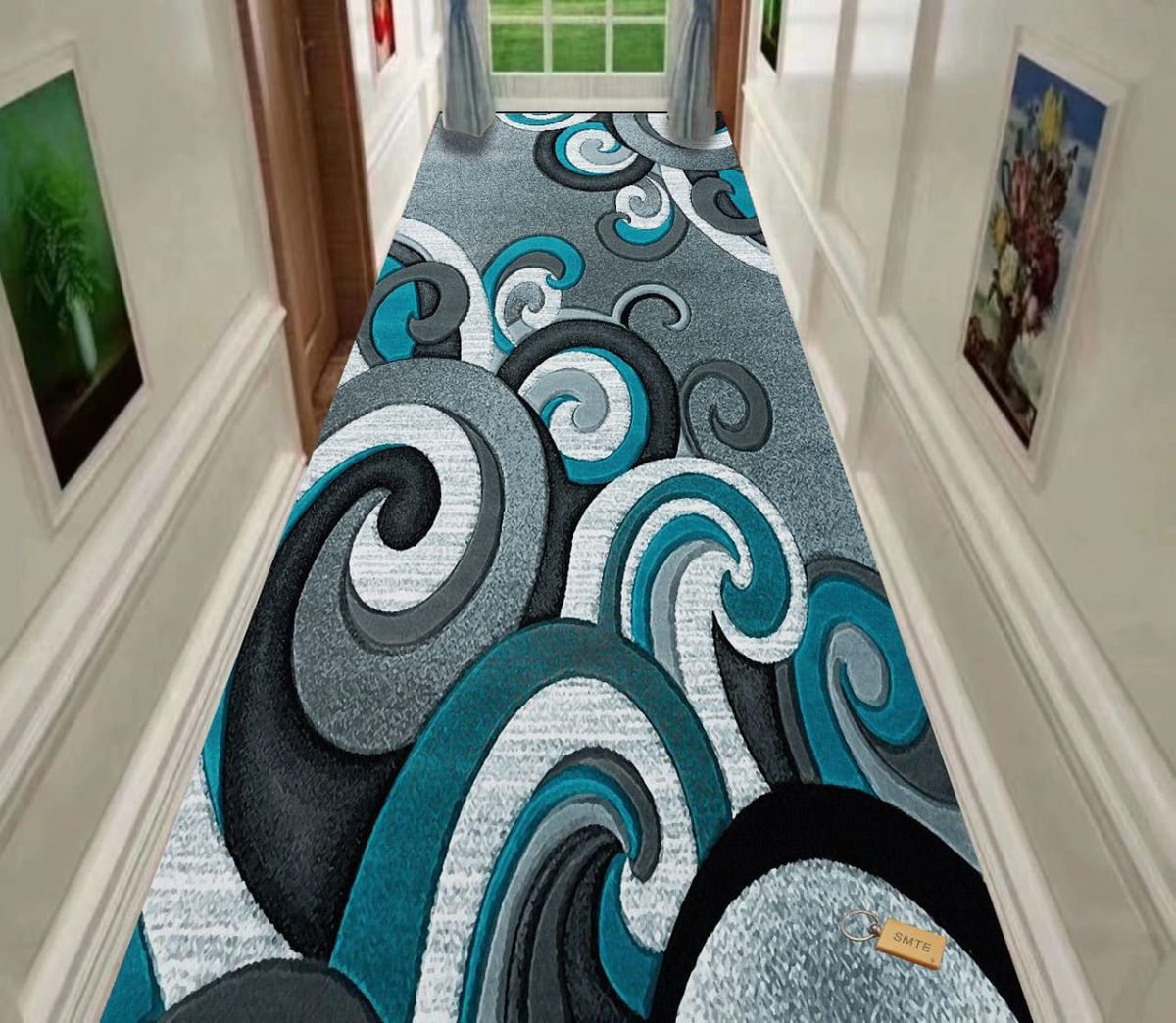 SMTE - 80cm by 200cmModern 3D Geometric Design Area Rug A2+ Keyring