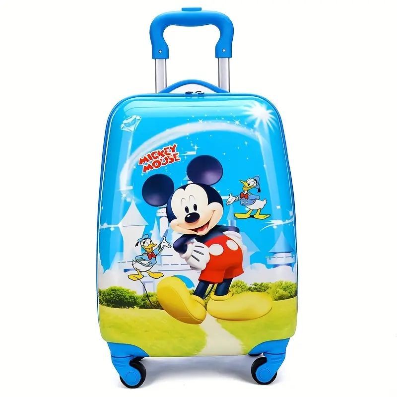 SMTE - Hand Luggage Mickey Mouse Cartoon Kids School Bag Suitcase for Child
