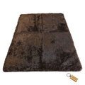 SMTE - Luxurious Fluffy Carpet: Softness and Style for Your Space with  KeyringBlack Mix