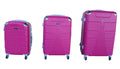 SMTE - 3 Piece Luggage Set - Hot Pink