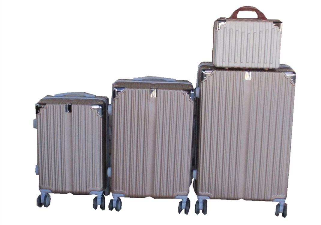 SMTE - Hardside ABS Spinner Luggage SetGold4Piece