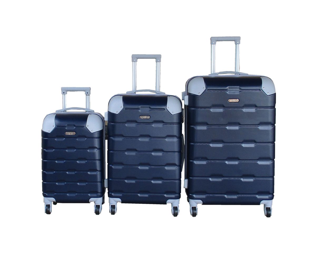 SMTE - TOUGH ABS Spinner Wheels & Combination Lock Luggage SetNavy3Piece