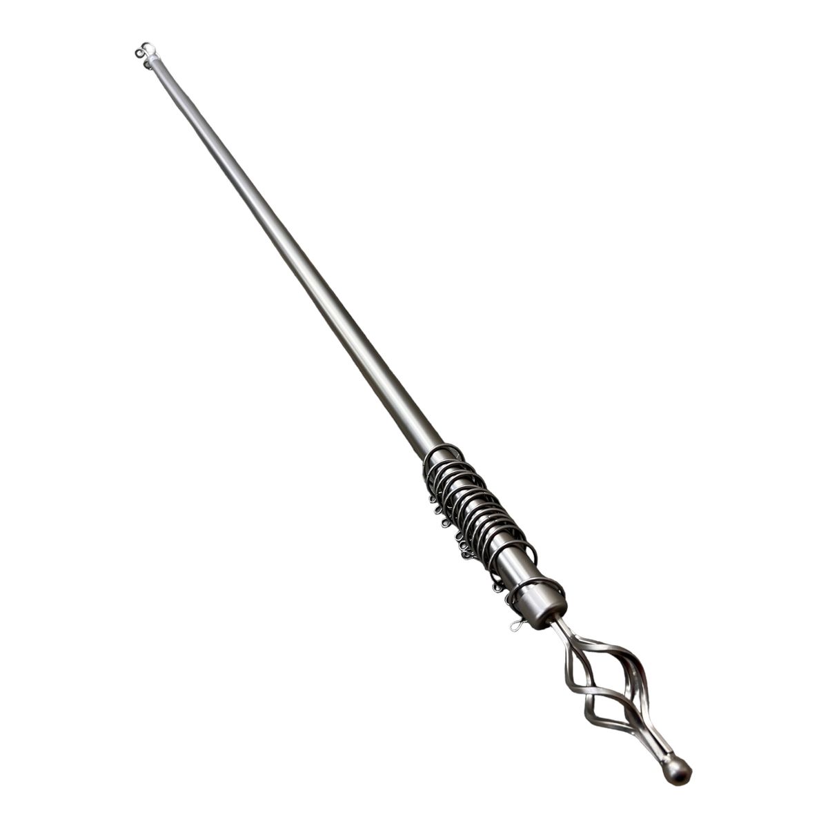 SMTE - Matt Silver Iron Powder Coated Curtain Rod