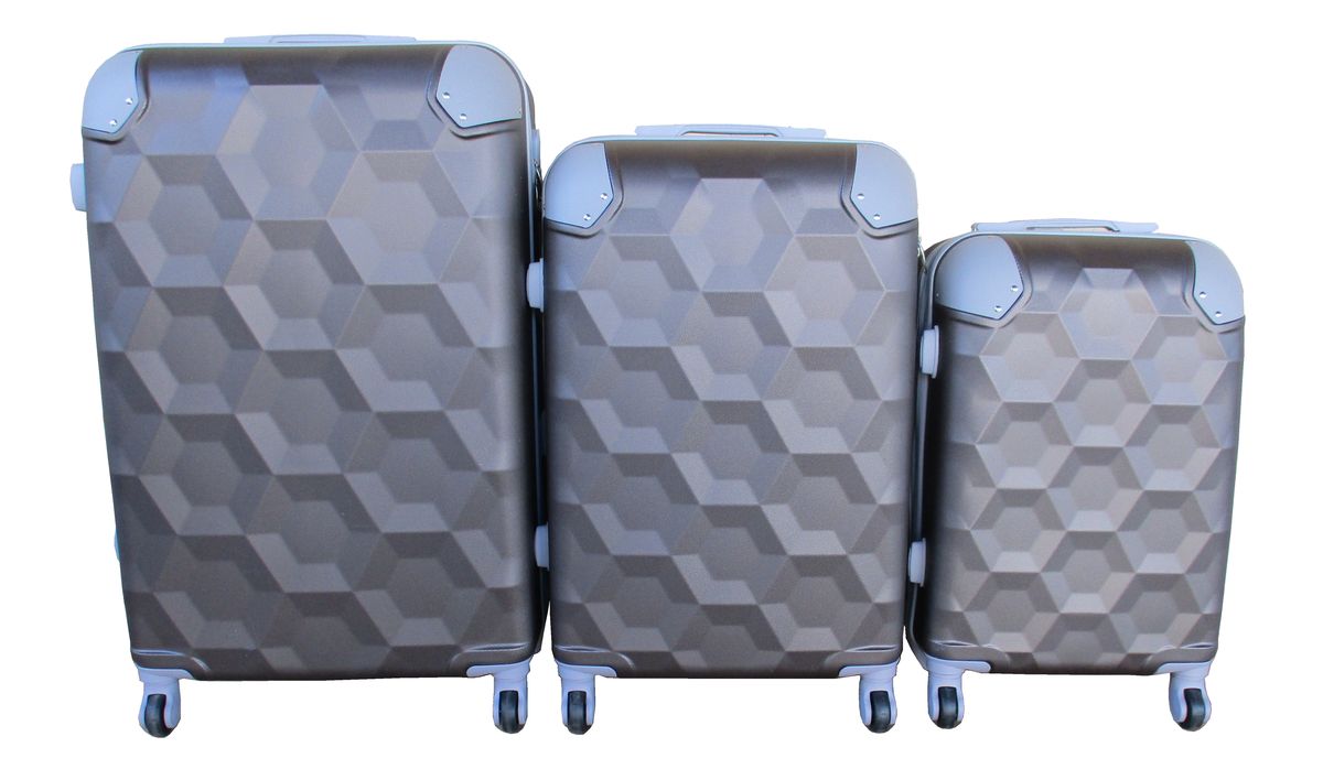 SMTE - 3 Piece Luggage Set - Brown