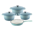 SMTE - Sastro - Sky Blue New Design Dutch Pot Cookware Sets - 7 Piece