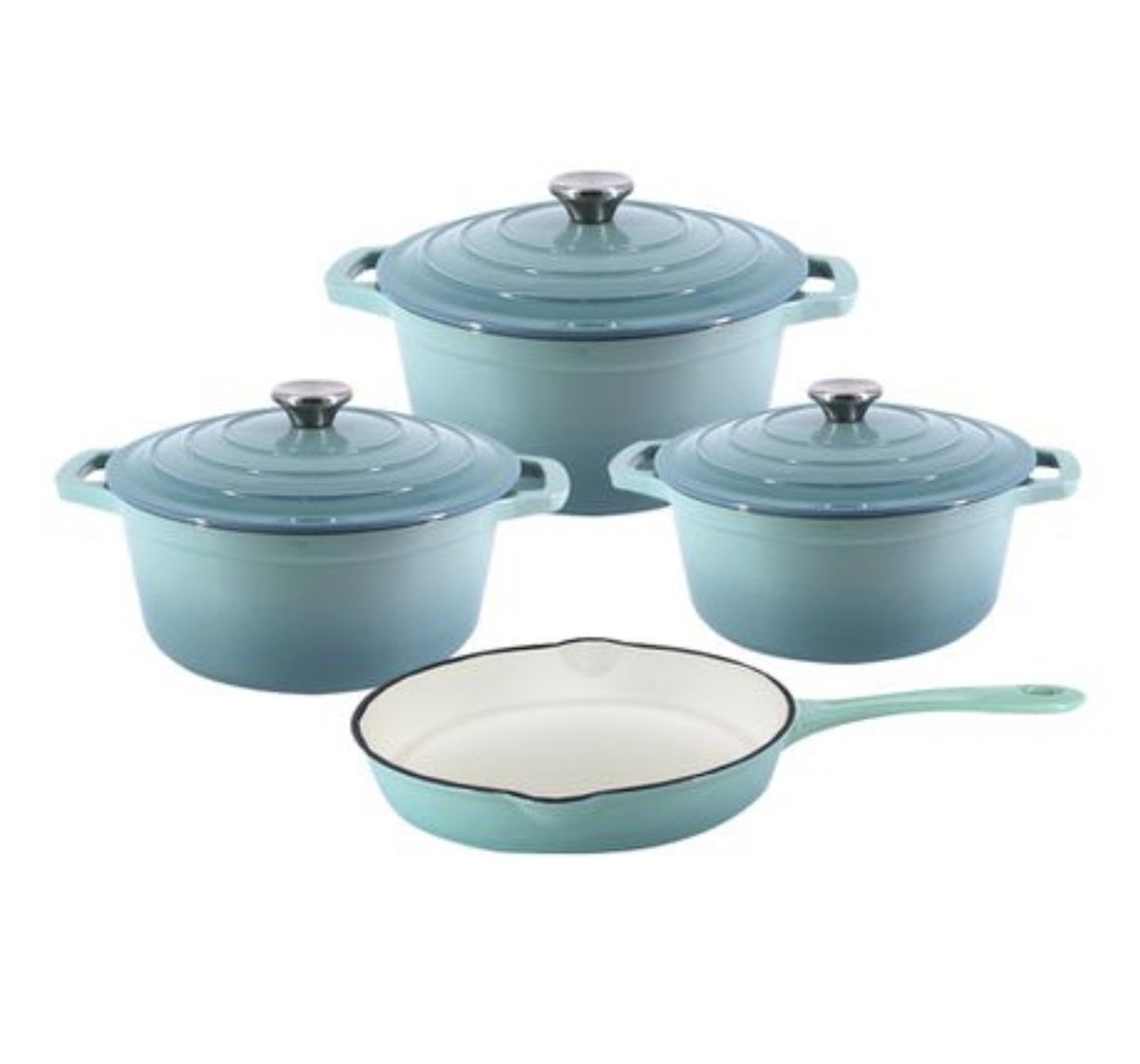 SMTE - Sastro - Sky Blue New Design Dutch Pot Cookware Sets - 7 Piece