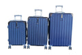 SMTE - Navy 3Piece Luggage Se,Spinner Wheels,Telescopic Handle,Reinforced Corners