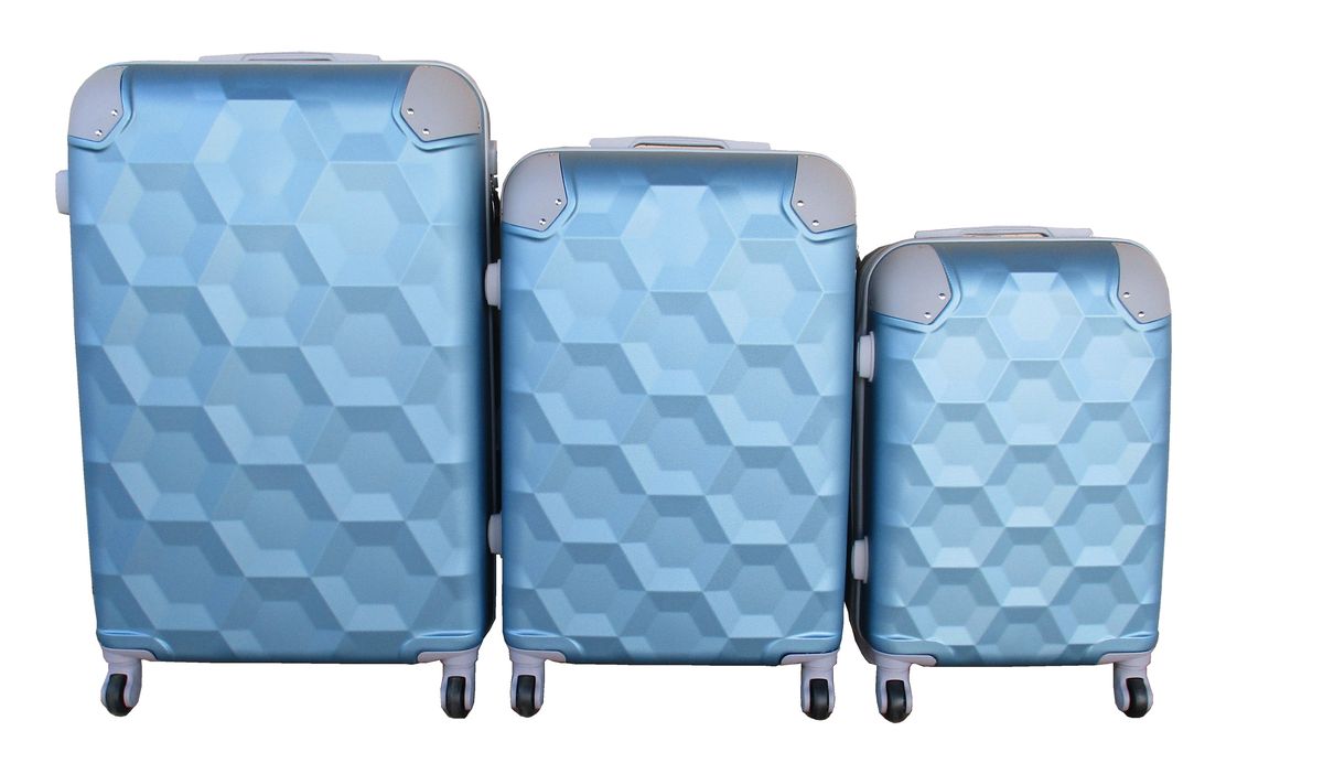 SMTE - 3 Piece Luggage Set - Light Blue