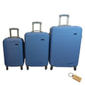 SMTE -  3Piece Luggage Set Sky Blue + Keyring