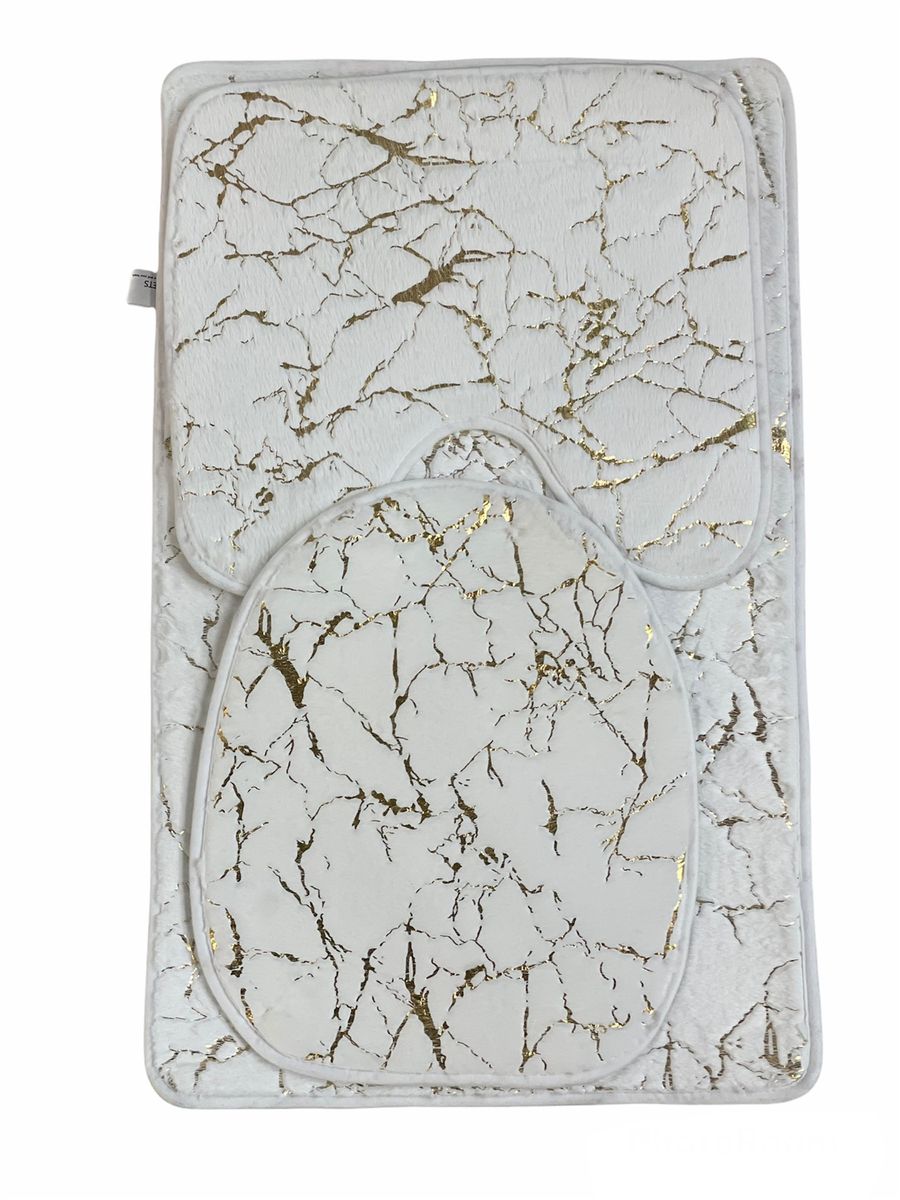 SMTE - Marble Design Bathroom Mats Set