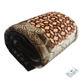 SMTE - Ruling Premium Heavy Winter Zmbo Mink 2-Ply Blanket and  Tieback - Tawny Brown