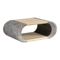 SMTE - Oval Shape Coffee TableCream And Grey