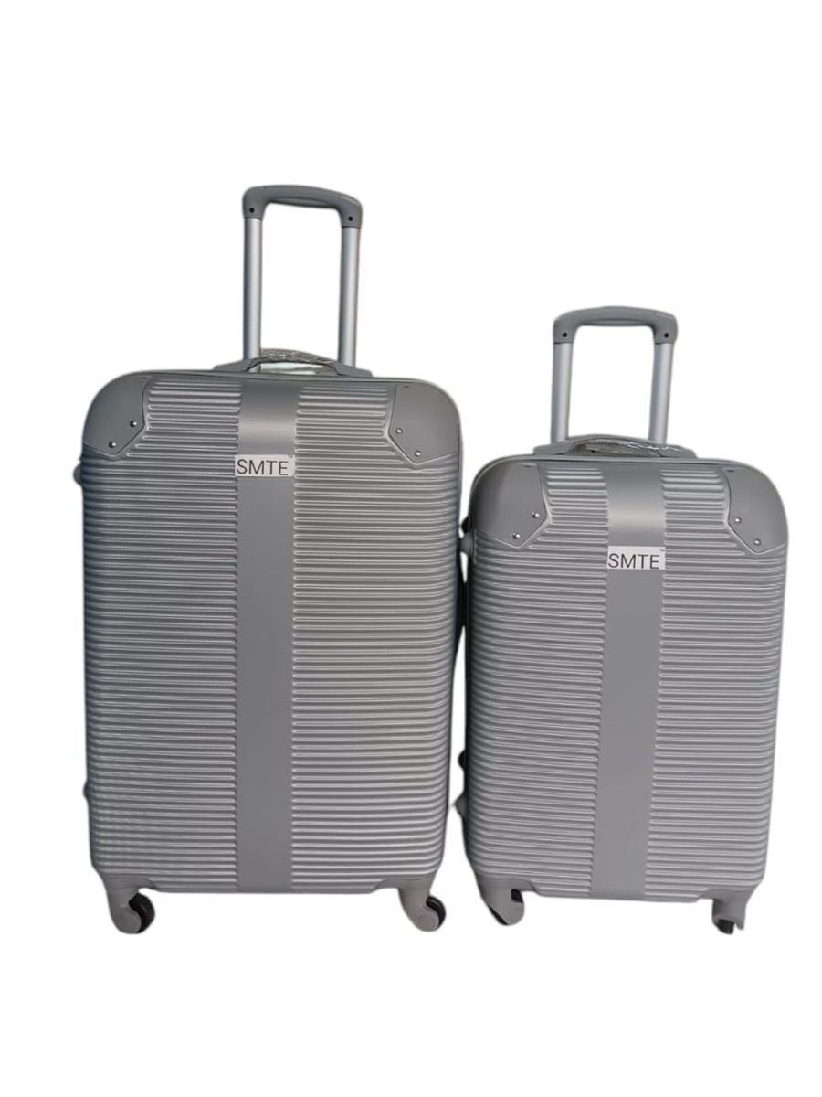 SMTE -  2Piece ABS Hard Shell Luggage SetSilver