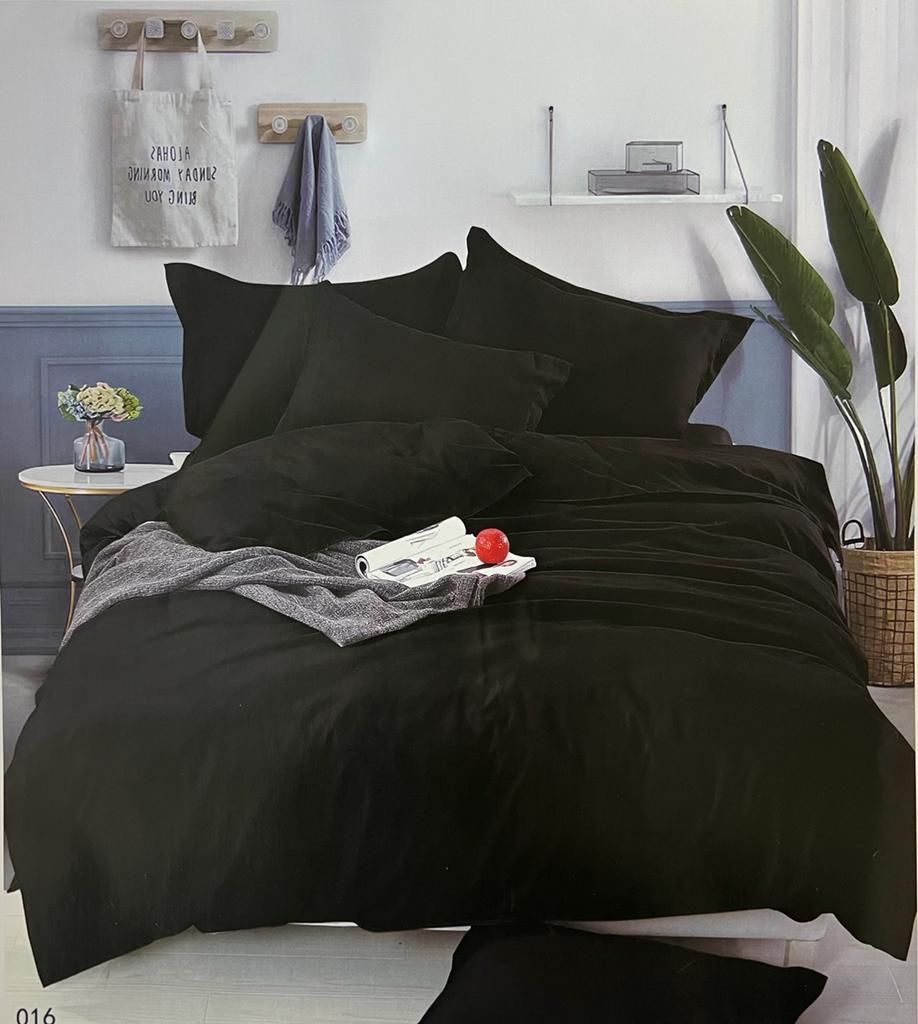SMTE - 6 Piece Duvet Cover Set - Black