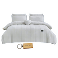 SMTE - Ultimate Comfort6Piece Fiber Quilt Bedding Set and  KeyringWhite