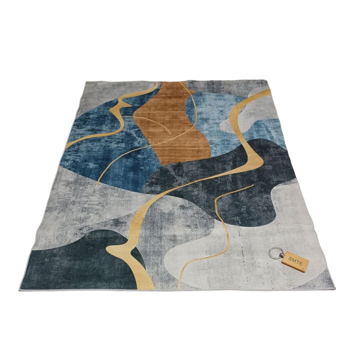 SMTE - 200cm by 150cmModern 3D Geometric Design Area Rug A26 With  keyring