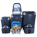 SMTE - 5Piece Family Navy ABS Luggage Set , Avengers Kids Case & Buffalo Bag