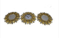 SMTE - Gold Battery Powered Analogue Wall Clock Set-C3P03